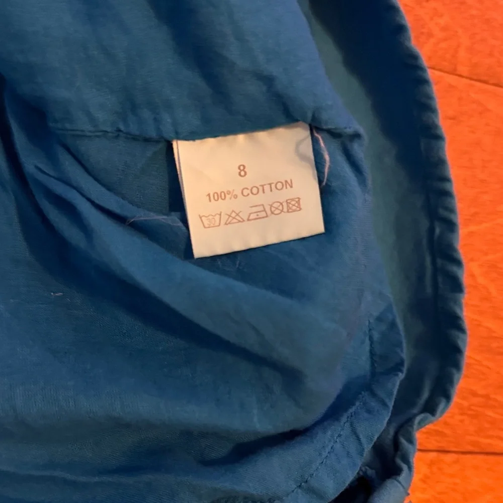 Morley Girl’s Vintage Vibrant Blue Ruffled Dress‎ size 8 100% cotton - Picture 4 of 4